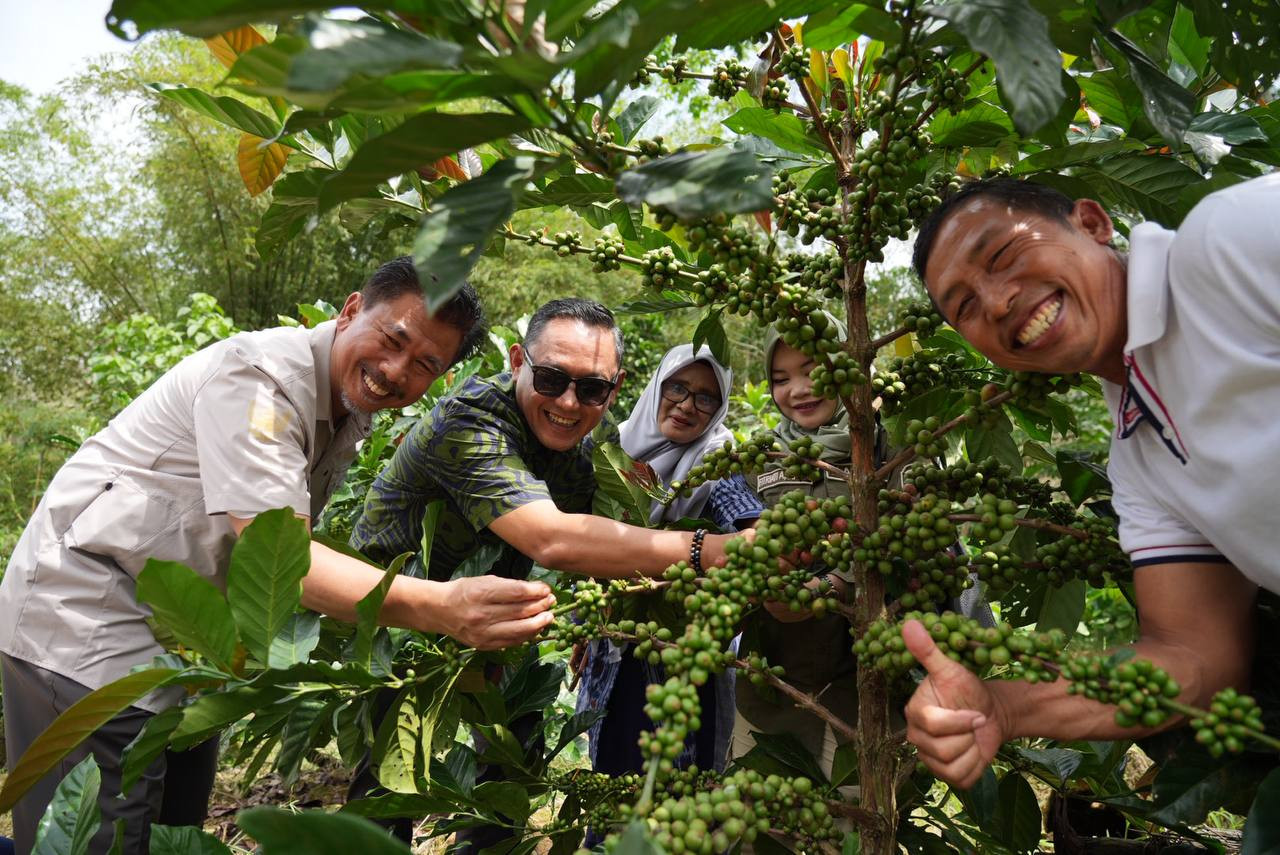 Saat Berkunjung ke Kampung Kopi Luwak Prangat Baru, Wagub Optimis Ekspor