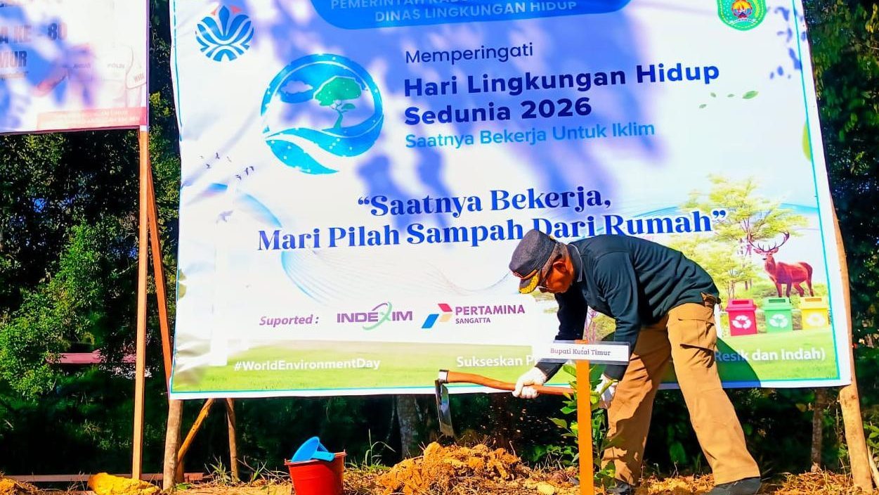 semarakan hari lingungan hidup se dunia, Bupati tanam pohon di Sangata Selatan