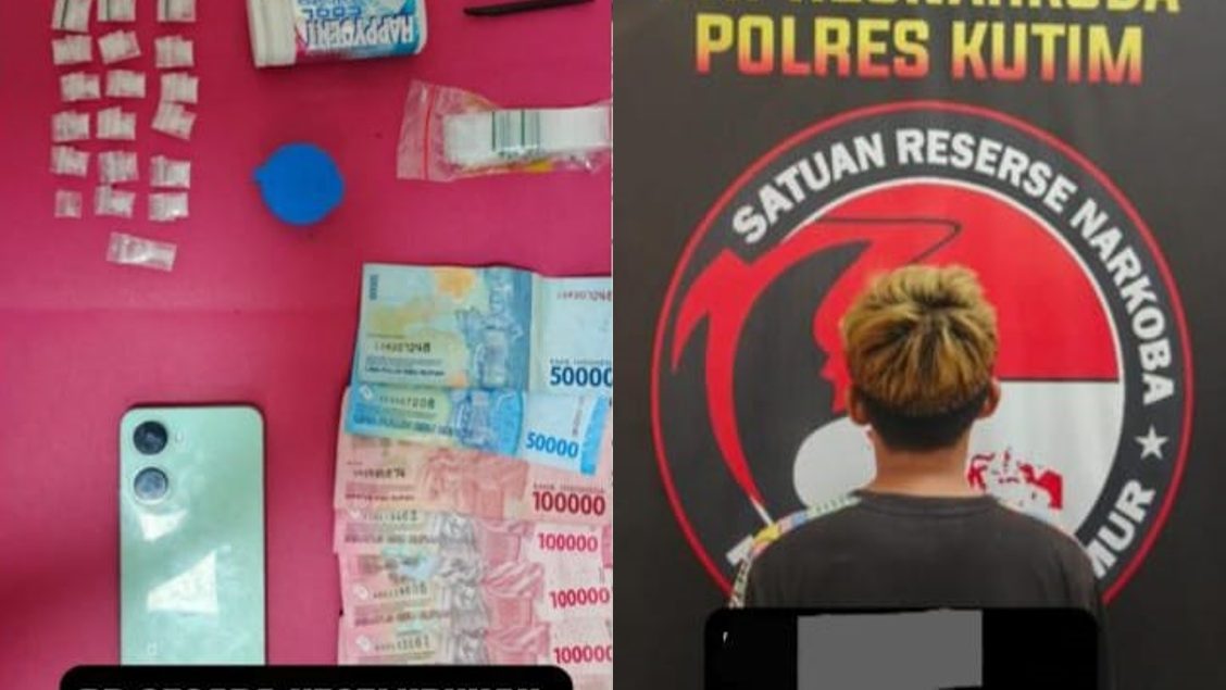 simpan 19 paket sabu ditangkap opsnal Satresnarkoba polres Kutim  di Sangkulirang.
