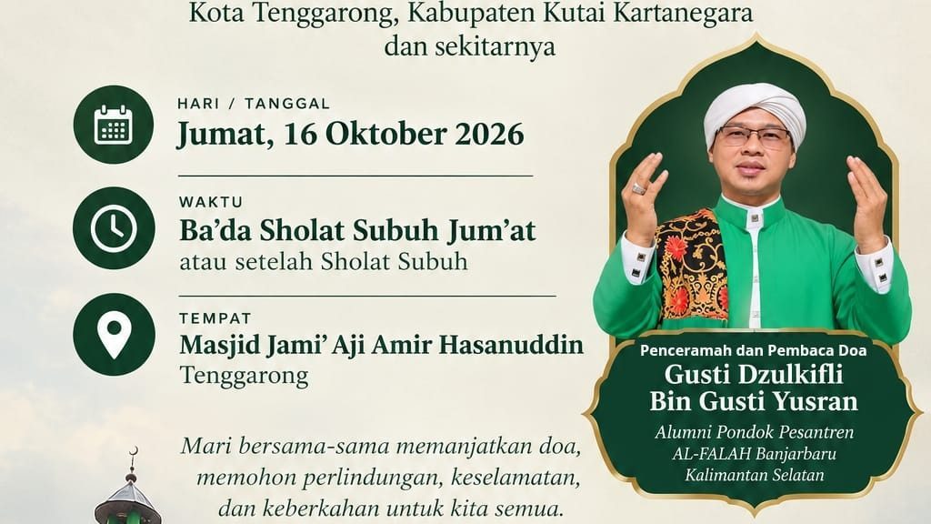 WARGA TENGGARONG GELAR DOA BERSAMA DAN TOLAK BALA SUBUH BESOK DI MASJID HASAANUDDIN
