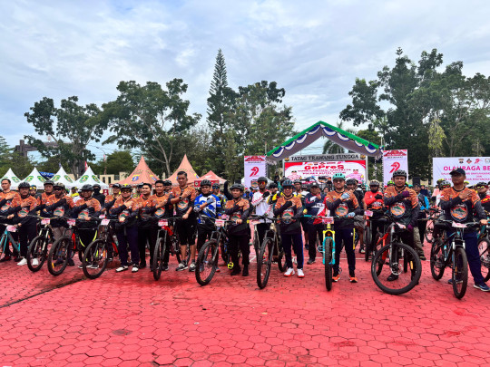 gowes presisi sangatta,diikuti  ratusan pesepeda