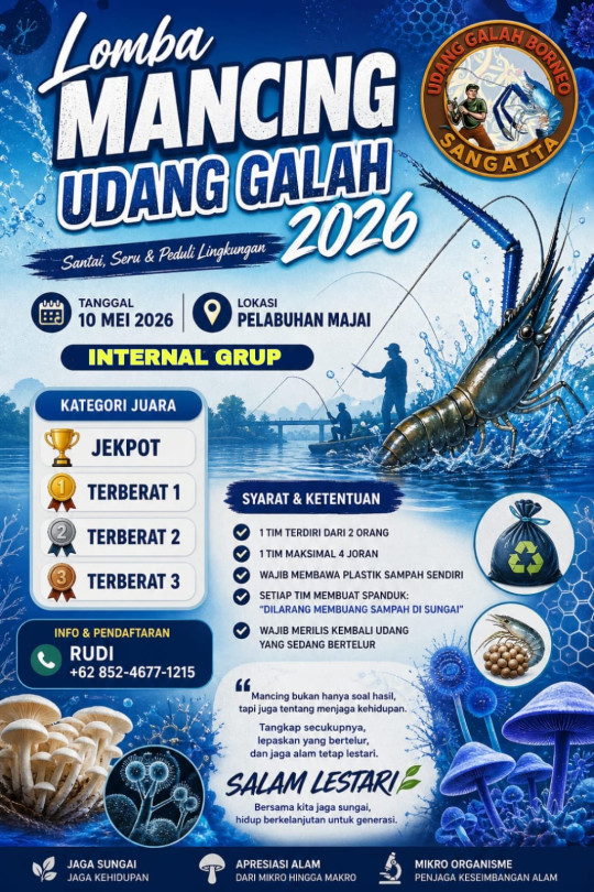 ayo ikut lomba mancing udang di sungai Sangatta