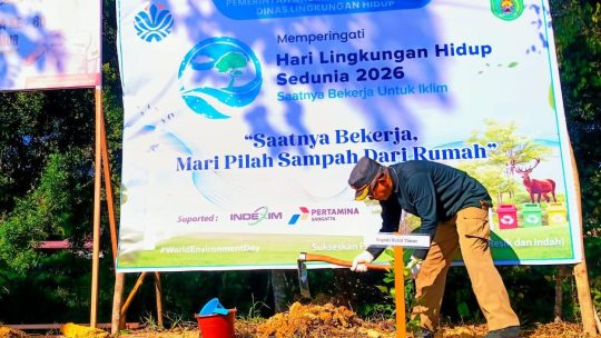 semarakan hari lingungan hidup se dunia, Bupati tanam pohon di Sangata Selatan