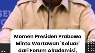 PRABOWO USIR WARTAWAN KELUAR DARI ACARA KSTI DENGAN CARA MENGAJAK MINUM KOPI DI RUANGAN LAIN
