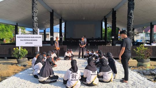 calon paskibra muara Ancalong semangat berlatih.