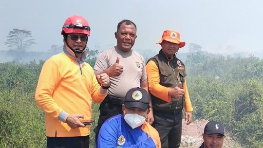  semak belukar di sangatta mulai terbakar
