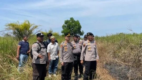 Dirsamapta Polda Kaltim datangi lokasi Karhutla di Sangatta.